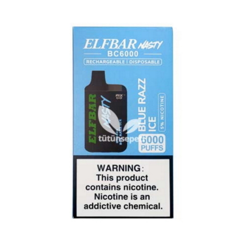 Elf Bar BC6000 Blue Razz Ice Puff - Nasty - Görsel 4