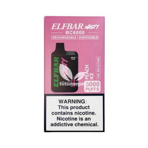 Elf Bar BC6000 Peach Ice Puff - Nasty - Görsel 4