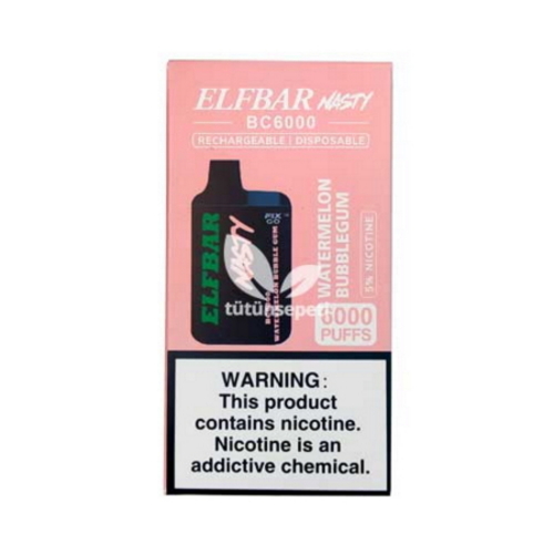 Elf Bar BC6000 Watermelon Bubble Gum Puff - Nasty - Görsel 4