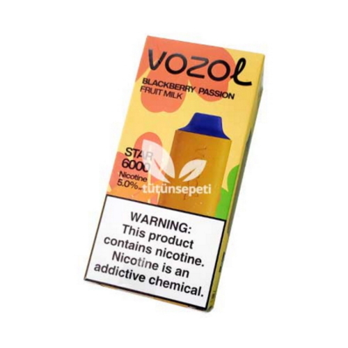 Vozol Star 6000 Blackberry Passion Fruit Milk Puff - Görsel 4