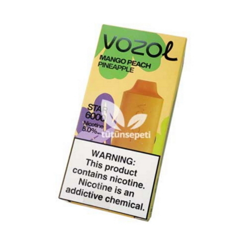 Vozol Star 6000 Mango Peach Pineapple Puff - Görsel 4