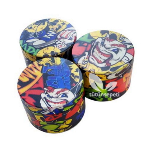 Cartoon Temalı Metal Grinder - Tütün öğütücü - Görsel 2