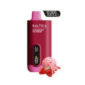 Saltica 10000 Strawberry Ice Cream Puff - Dijital ekranlı