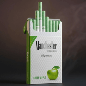 Manchester Green Apple Super Slim Sigara - Yeşil Elma Aromalı
